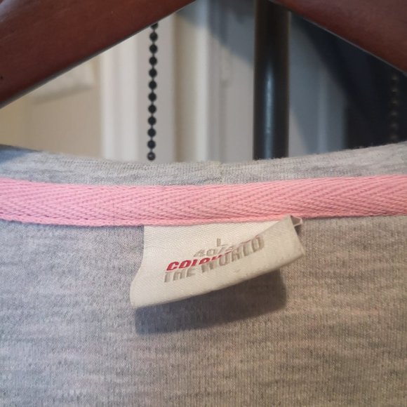 3/$20 Colours of the World pink and grey hoodie - Picture 7 of 8
